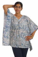 Load image into Gallery viewer, Creative Bee 'BLUEY' Natural dye, Shibori short kaftan.