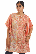 Load image into Gallery viewer, Creative Bee Hand-Woven 'AVELIA' Natural Dye Block Printed &amp; Pinch Dyed Silk x Cotton Patch Work Dress.
