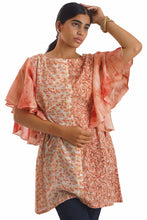 Load image into Gallery viewer, Creative Bee Hand-Woven 'AVELIA' Natural Dye Block Printed &amp; Pinch Dyed Silk x Cotton Patch Work Dress.
