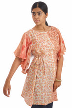 Load image into Gallery viewer, Creative Bee Hand-Woven 'AVELIA' Natural Dye Block Printed &amp; Pinch Dyed Silk x Cotton Patch Work Dress.