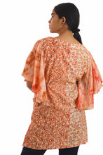 Load image into Gallery viewer, Creative Bee Hand-Woven 'AVELIA' Natural Dye Block Printed &amp; Pinch Dyed Silk x Cotton Patch Work Dress.