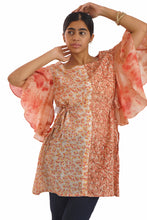 Load image into Gallery viewer, Creative Bee Hand-Woven 'AVELIA' Natural Dye Block Printed &amp; Pinch Dyed Silk x Cotton Patch Work Dress.
