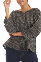 Load image into Gallery viewer, Creative Bee Handwoven Eco Friendly Natural Dye 'LOOMIKA' Ikat Women Top.