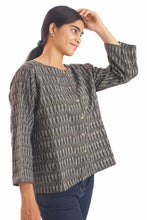 Load image into Gallery viewer, Creative Bee Handwoven Eco Friendly Natural Dye 'LOOMIKA' Ikat Women Top.