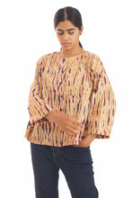 Load image into Gallery viewer, Creative Bee Handwoven Natural Dye 'DYORA' Shibori Women Top.