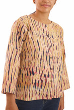Load image into Gallery viewer, Creative Bee Handwoven Natural Dye 'DYORA' Shibori Women Top.