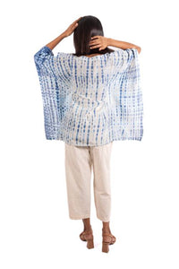 Natural Dye Shibori Short Kaftan