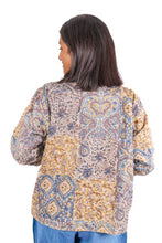 Load image into Gallery viewer, Natural Dye Women&#39;s handwoven Multi-Block Patterned Reversible Short Jacket
