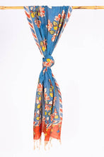 Load image into Gallery viewer, Natural Dye Hand-Painted Kalamkari Cotton Stole