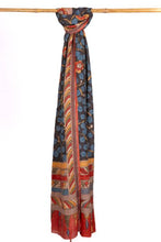 Load image into Gallery viewer, Natural dye hand-painted Kalamkari tussar dupatta
