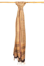 Load image into Gallery viewer, Natural Dye, Block Printed Tussar Silk Dupatta