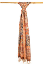Load image into Gallery viewer, Natural Dye, Block Printed Three Silk Dupatta