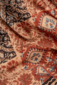 Natural Dye, Hand Block Printed Multi-Patch Cotton x Silk Fabric
