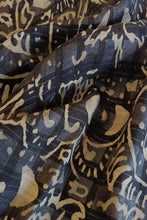 Load image into Gallery viewer, Natural Dye Block Printed Tussar Fabric
