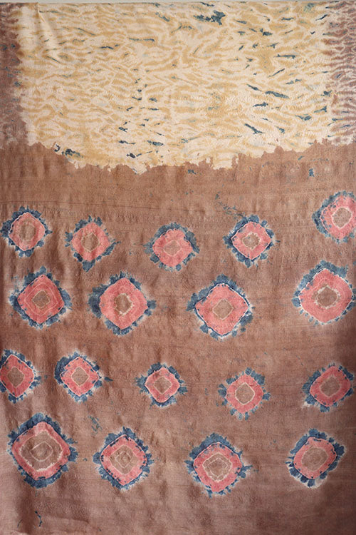 Natural Dyed Shibori Desi Tussar sari