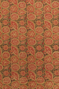 Hand Woven Natural Dye Block Printed Tussar x Cotton Saree