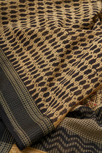 Load image into Gallery viewer, Hand Woven Natural Dye Block Printed Cotton x Silk Maheswari border Saree.