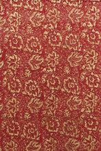 Load image into Gallery viewer, Hand Woven Natural Dye Gold Block Printed Silk Signature weave Saree.