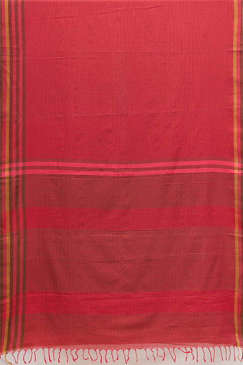 Hand Woven Small Check Saree.