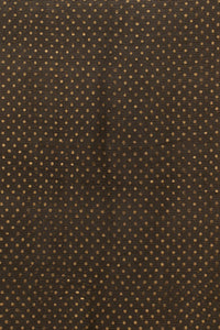 Hand Woven Natural Dye Gold Block Printed Silk Signature Weave Saree.