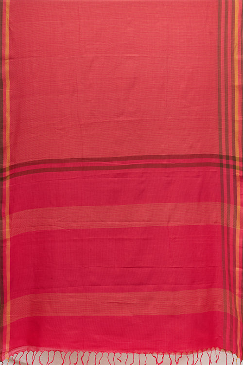 Hand Woven Small Check Saree.