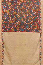 Load image into Gallery viewer, Hand Woven Cotton Hand Painted Kalamkari Natural Dye Saree