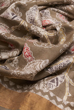 Load image into Gallery viewer, Hand Woven Natural Dye Mulberry Silk Batik Saree