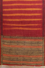 Load image into Gallery viewer, Hand Woven Natural Dye Three Silk Block Print With Shibori Saree