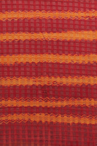 Hand Woven Natural Dye Three Silk Block Print With Shibori Saree