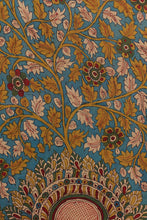 Load image into Gallery viewer, Hand Woven Cotton Hand Painted Kalamkari Natural Dye Saree