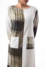 Load image into Gallery viewer, Natural Dyed &#39;GANGA JAMUNA&#39; Shibori Sleeved Dress