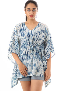 Natural Dyed 'KADUMBI' Shibori Kaftan