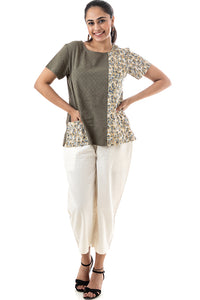 Natural Dye Hand Block Printed 'CONASI' Blouse