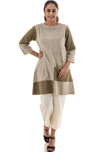 Natural Dye Hand Block Printed 'VOYAGE' Travel Tunic