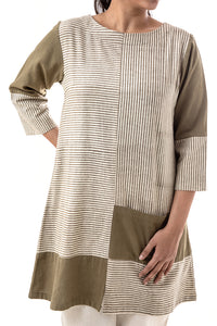 Natural Dye Hand Block Printed 'VOYAGE' Travel Tunic