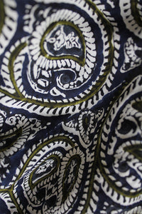 Azo Free Dye Block Print Silk Fabric