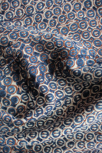 Natural Dye Block Print Silk Fabric