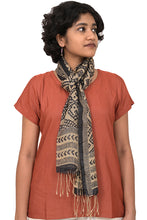 Load image into Gallery viewer, Natural Dye Block Print Silk Stole