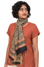 Load image into Gallery viewer, Natural Dye Block Print Silk Stole