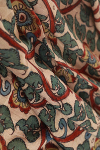 Natural Dye Hand-Painted Kalamkari Cotton Fabric