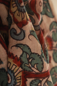 Natural Dye Hand-Painted Kalamkari Cotton Fabric