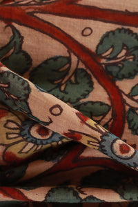Natural Dye Hand-Painted Kalamkari Cotton Fabric