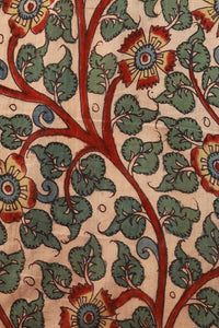 Natural Dye Hand-Painted Kalamkari Cotton Fabric