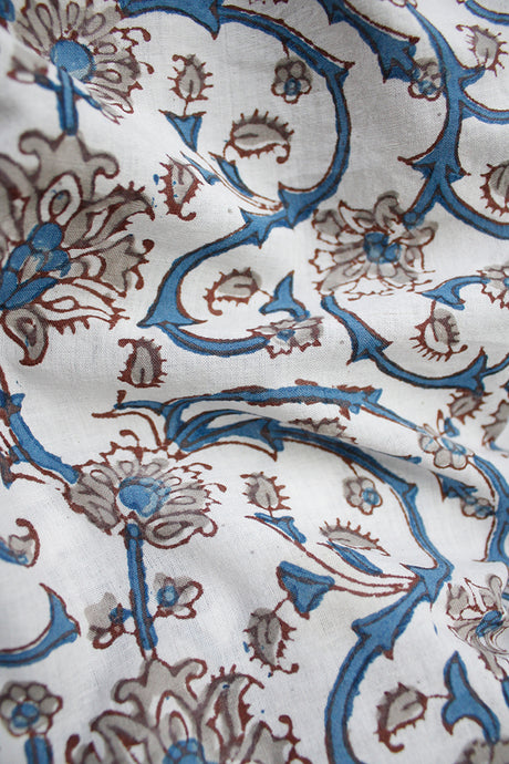 Natural Dye Block Print Cotton Fabric