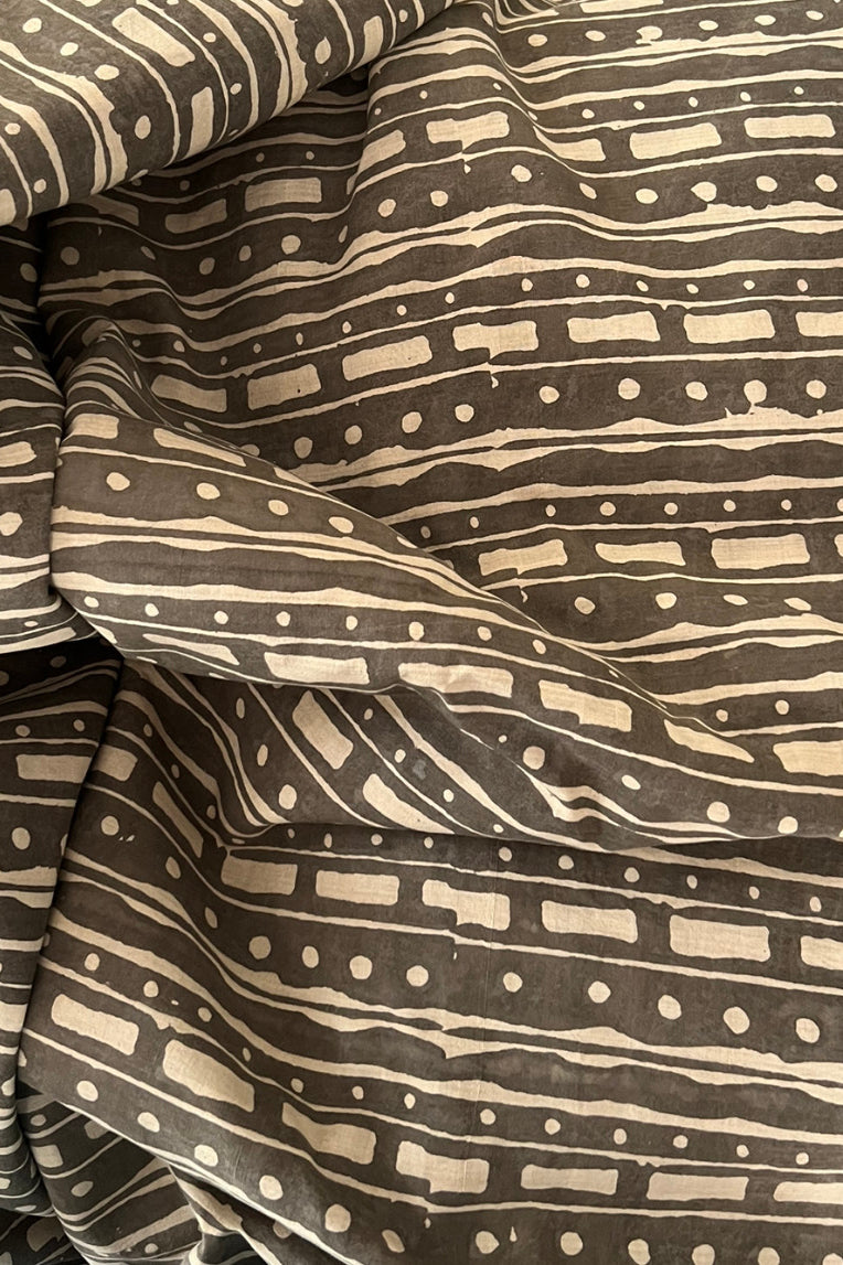 Natural Dye Block Print Cotton Fabric