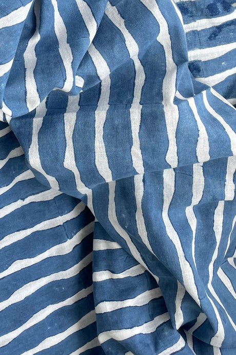 Natural Dye Block Print Cotton Fabric