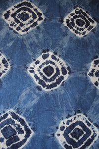 Natural Dye Shibori Handloom Cotton Fabric