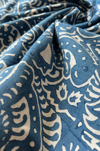 Natural Dye Block Print Cotton Fabric