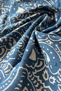 Natural Dye Block Print Cotton Fabric