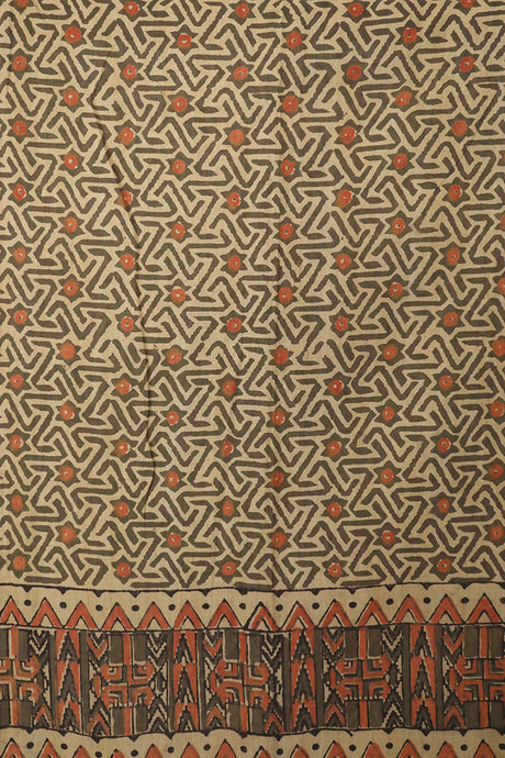 Natural Dye Block Print Cotton Stole